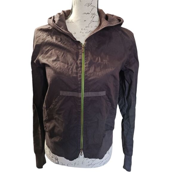 Anthropologie Burning Torch Hooded Jacket Cotton size Medium Made in USA - Picture 1 of 5